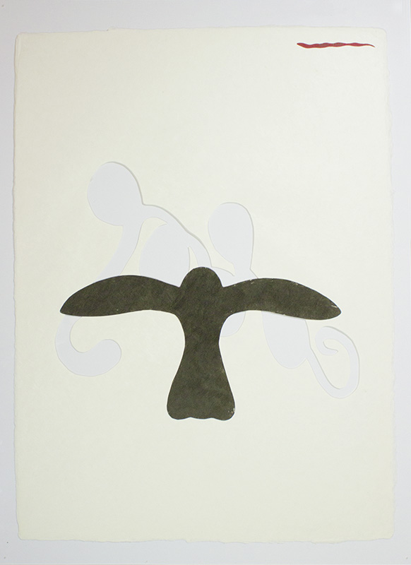 LOGOS 3  Collage auf Plexiglas, 70 x 50 cm, 2015