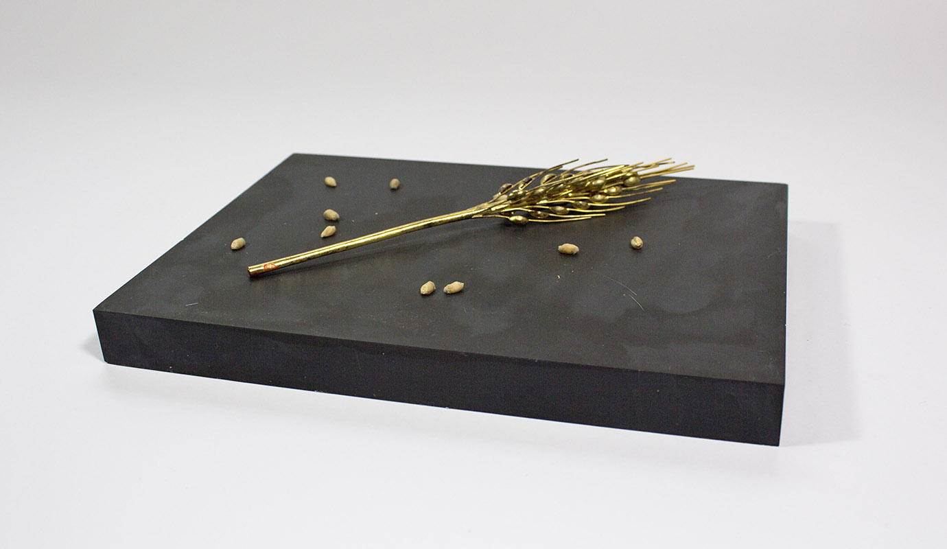 EHRE DER ÄHRE  Ähre, 12 cm lang, mit 10 Goldkörner, 2015